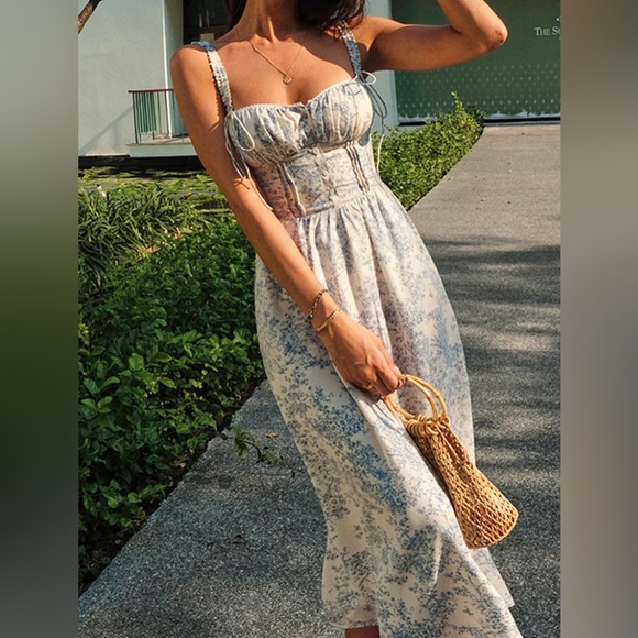 Sapphire Garden Floral Cami Midi Dress Size XS - Picture 4 of 6